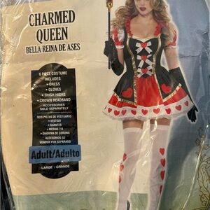 Leg Avenue Charmed Queen Costume - Black, Red, White
